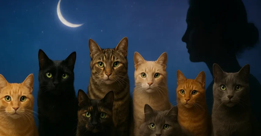 Sonhar com 9 gatos: intuição elevada e mistério