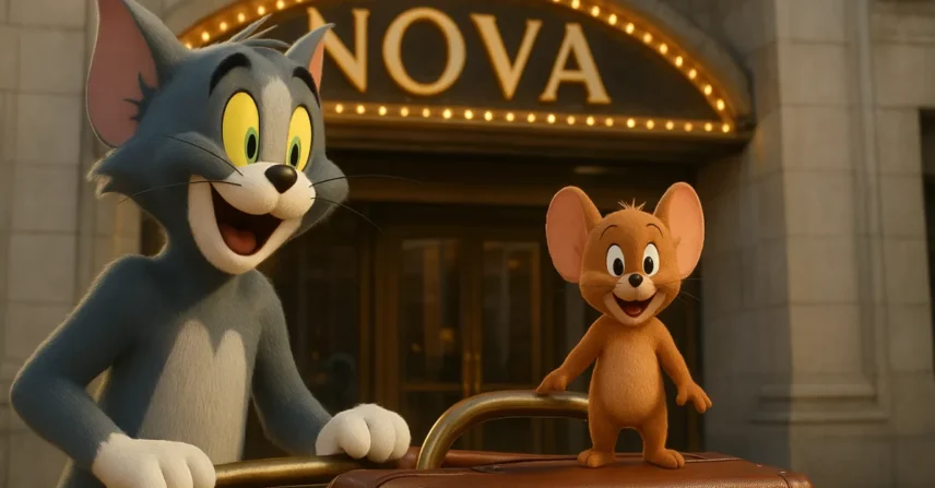 Tom Jerry Filme 2021 live action CGI animação hotel Nova